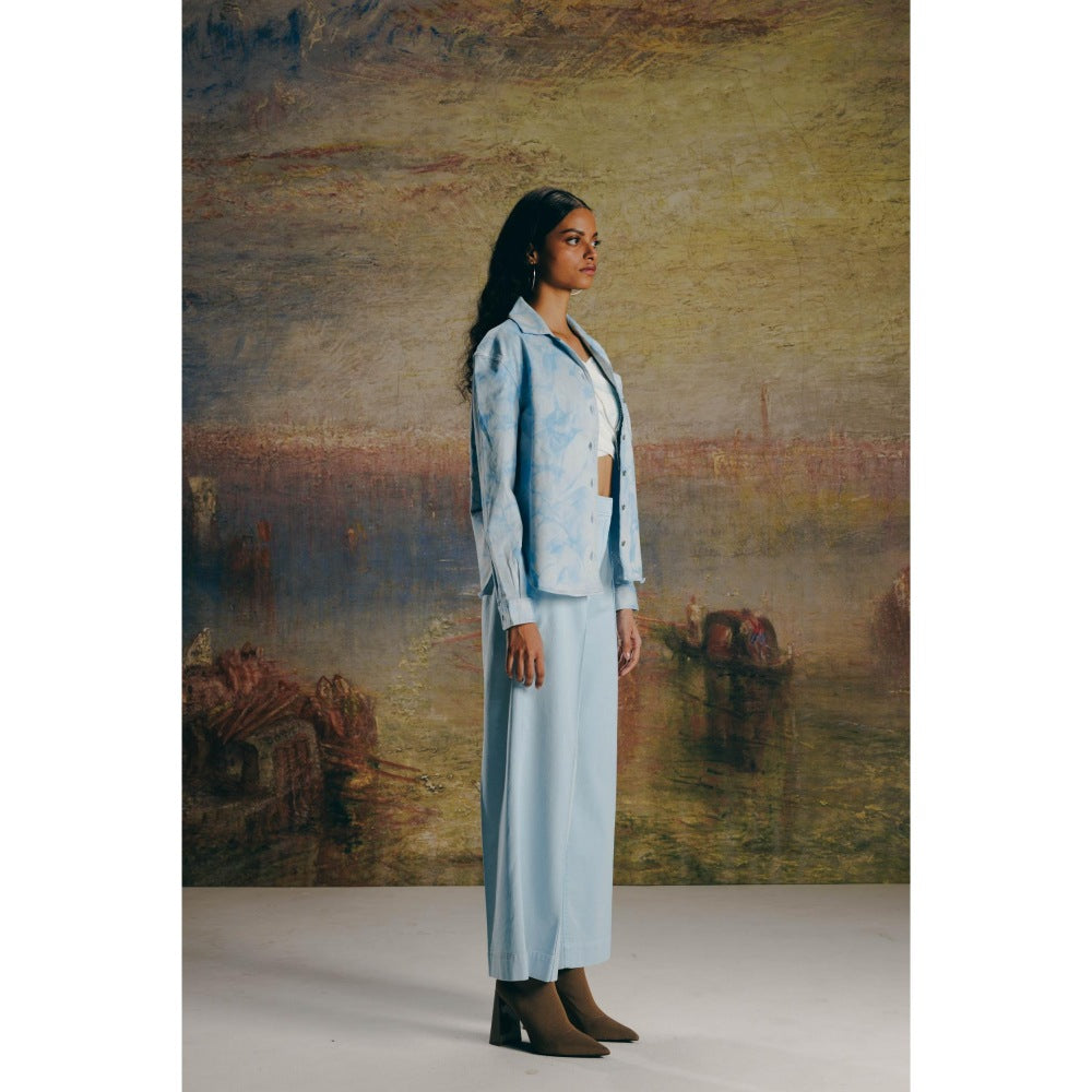 No Grey Area Overdyed Marble Washed Shirt