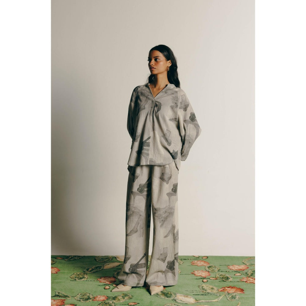 No Grey Area Surrealist Tunic Shirt