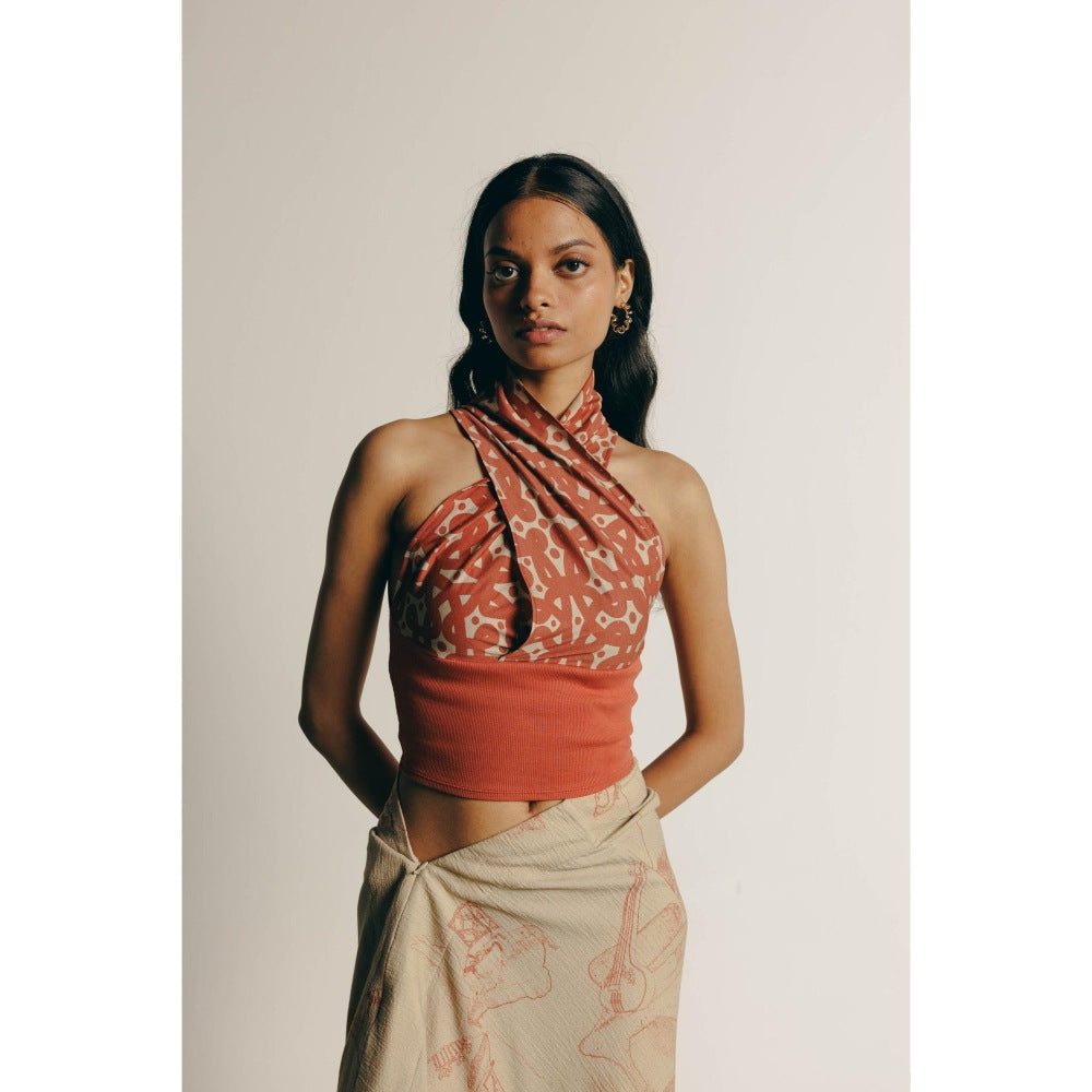 No Grey Area Kolam Cross Layer Top