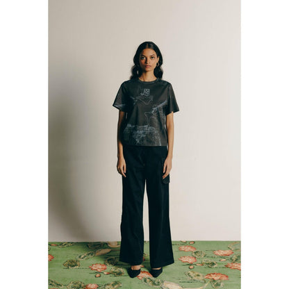 No Grey Area Surrealist Outline Tee