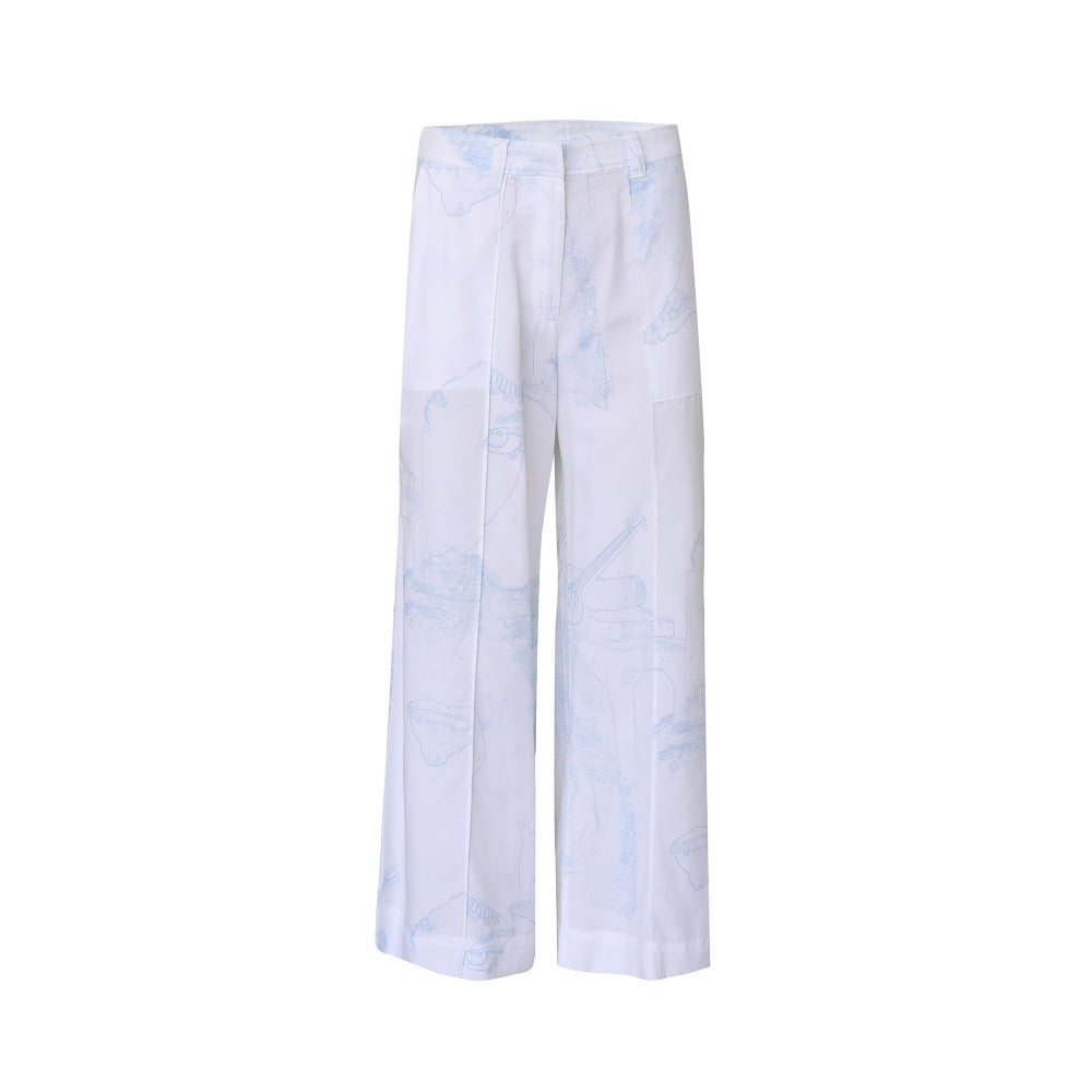 No Grey Area Surrealist Wide Trouser