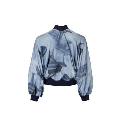 No Grey Area Surrealist Directional Bomber Jacket