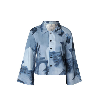 No Grey Area Monochrome Surrealist Shacket