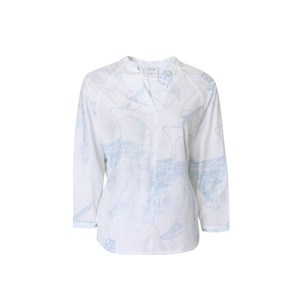 No Grey Area Surrealist Tunic Top