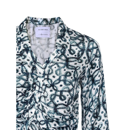 No Grey Area Watercolour Kolam Asymmetric Shirt