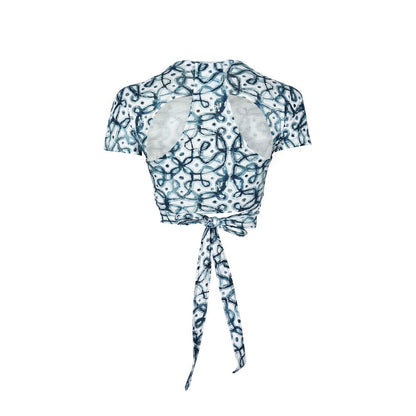 No Grey Area Watercolour Kolam Crop Top