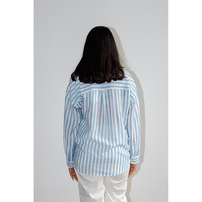 No Grey Area Blue Swinging Jhoomar Shirt