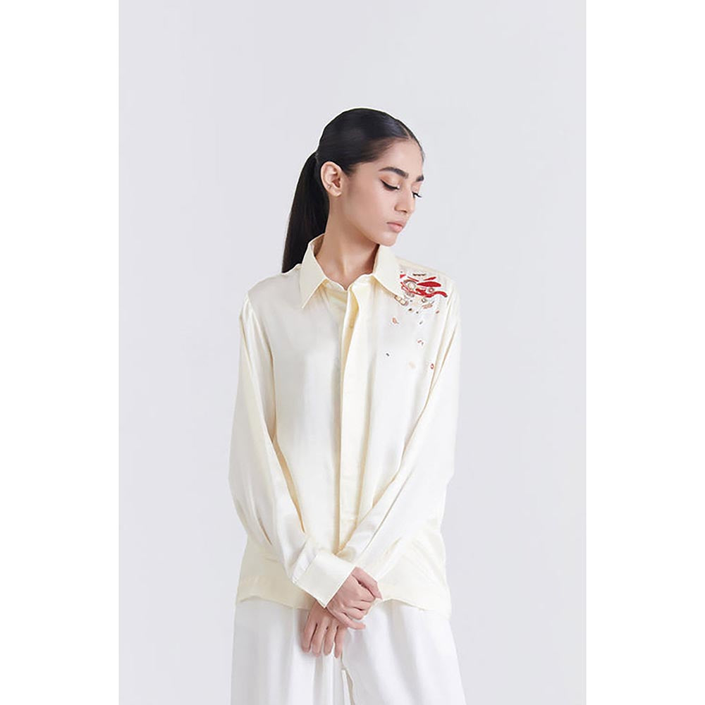 No Grey Area Off White Debris Boxy Shirt