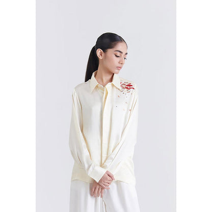 No Grey Area Off White Debris Boxy Shirt