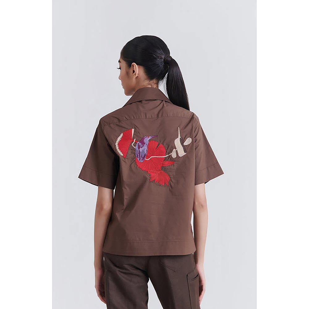 No Grey Area Brown Heron-Lily Shirt