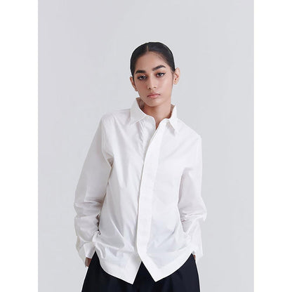 No Grey Area White Lily Bloom Boxy Shirt