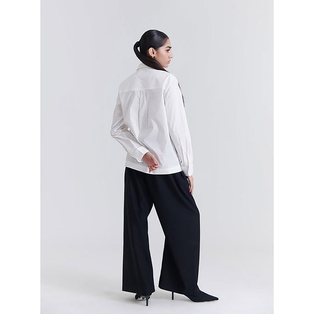 No Grey Area White Lily Bloom Boxy Shirt