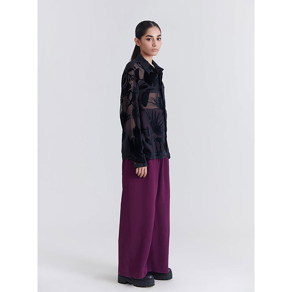 No Grey Area Black Shadow Maalai Boxy Shirt