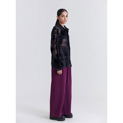 No Grey Area Black Shadow Maalai Boxy Shirt