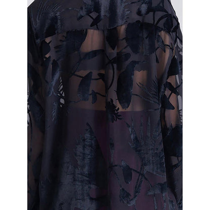 No Grey Area Black Shadow Maalai Boxy Shirt