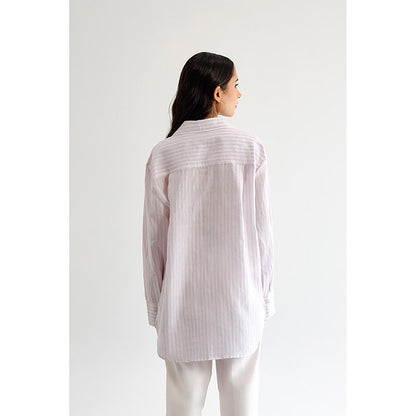 No Grey Area Pink Polo Bloom Shirt