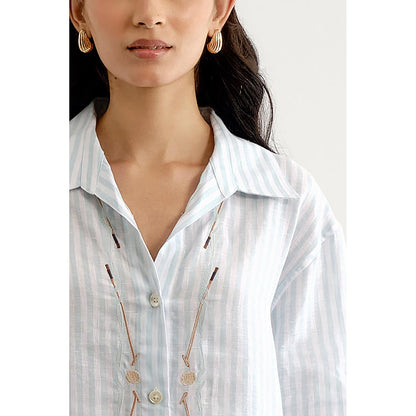 No Grey Area Pink Polo Bloom Shirt