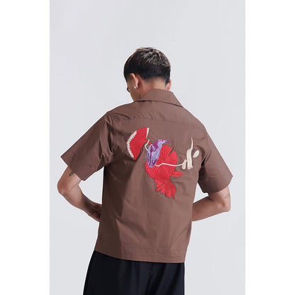 No Grey Area Brown Heron-Lily Shirt
