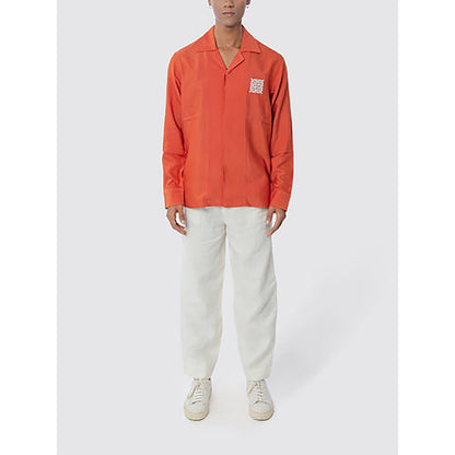 No Grey Area Orange Kolam Long Sleeve Shirt
