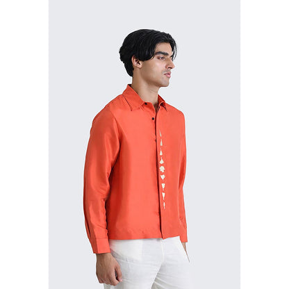No Grey Area Orange Lily Bloom Boxy Shirt
