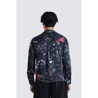 No Grey Area Navy Blue Maalai Boxy Shirt