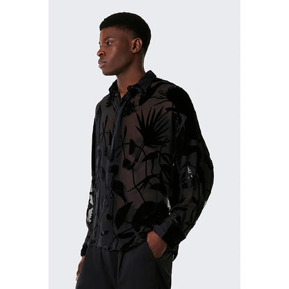 No Grey Area Black Shadow Maalai Boxy Shirt