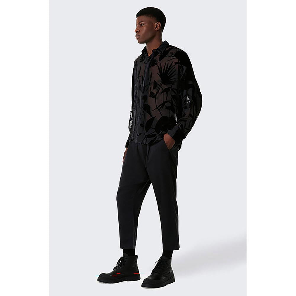 No Grey Area Black Shadow Maalai Boxy Shirt