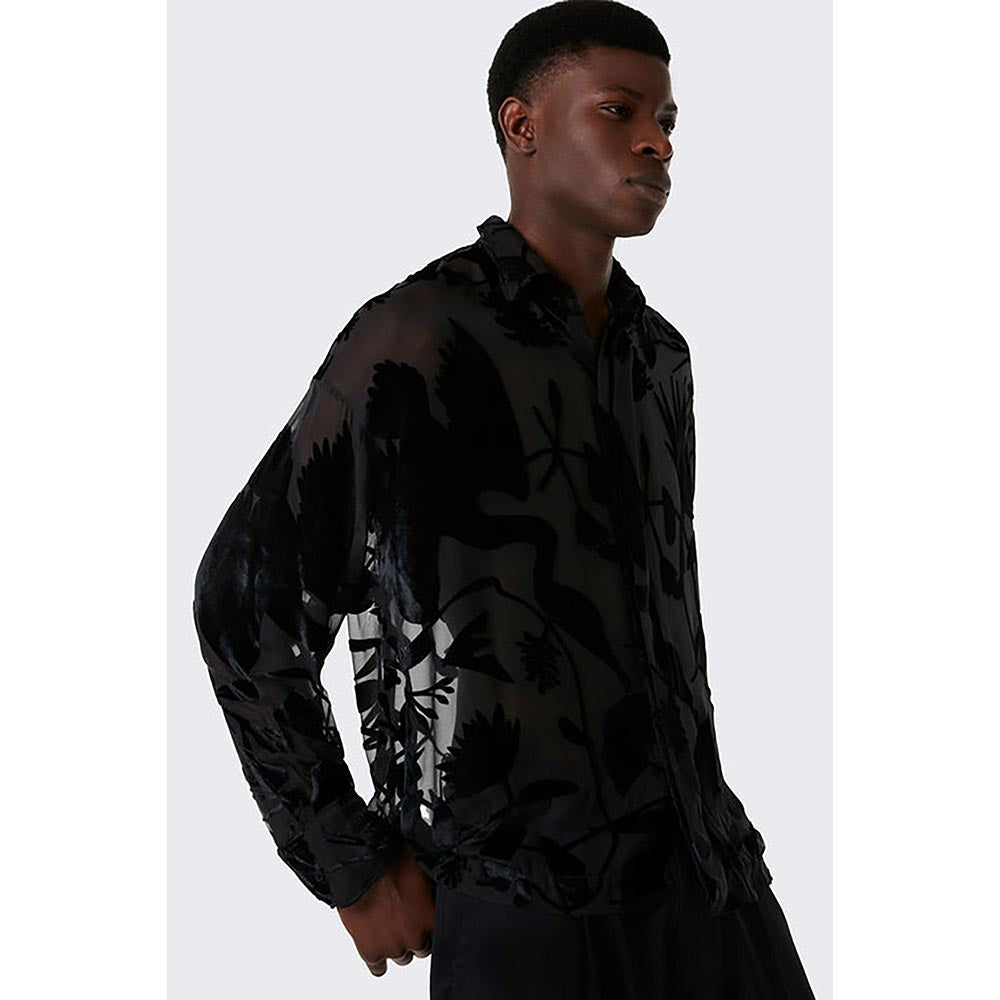 No Grey Area Black Shadow Maalai Boxy Shirt