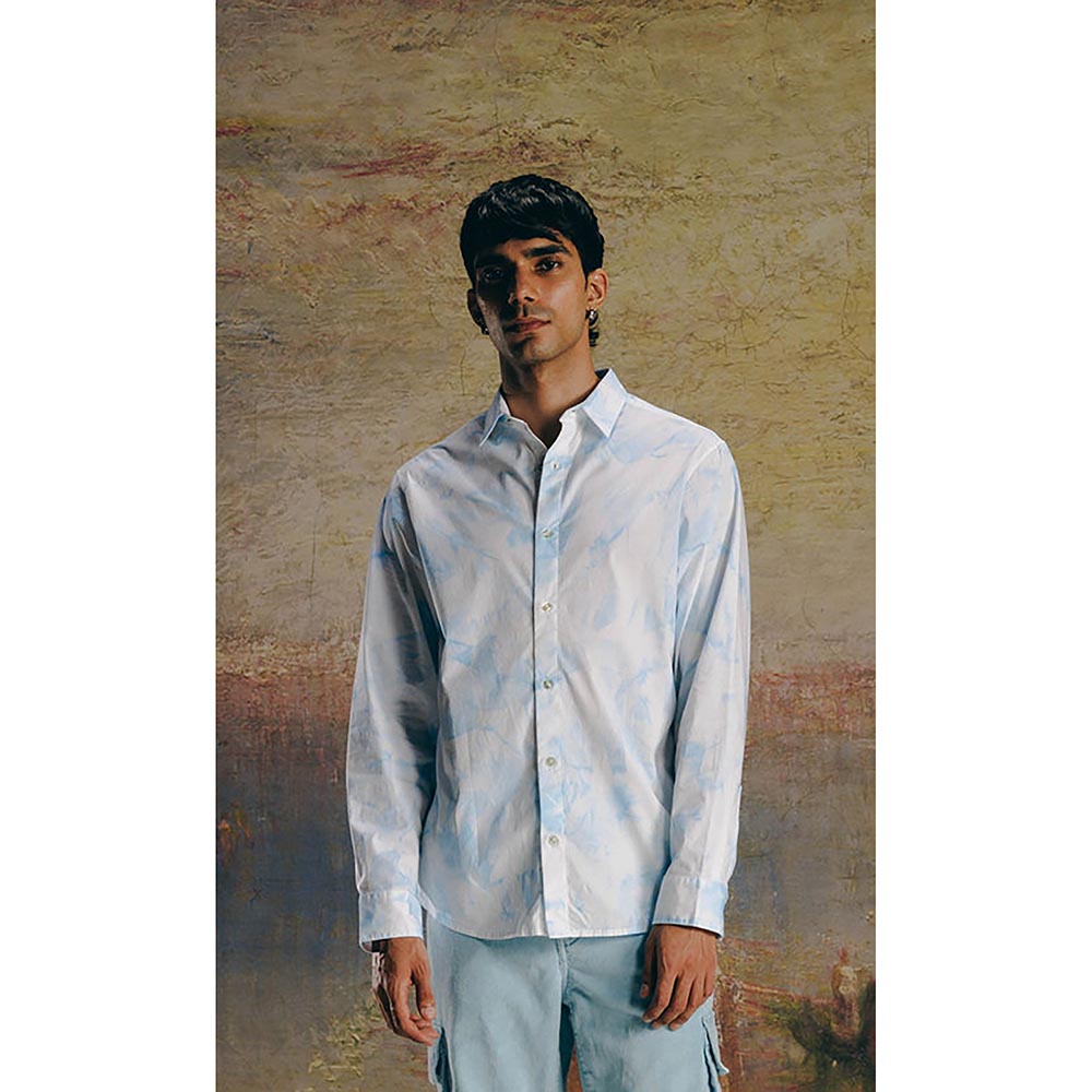 No Grey Area White Vintage Haveli Sprayed Shirt