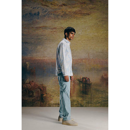 No Grey Area White Vintage Haveli Sprayed Shirt