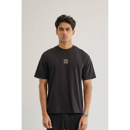 No Grey Area Vintage Jali T-Shirt In Black