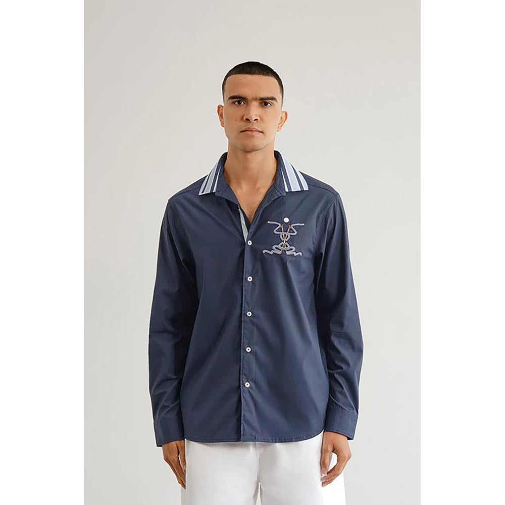 No Grey Area Blue Equestrian Knot Shirt