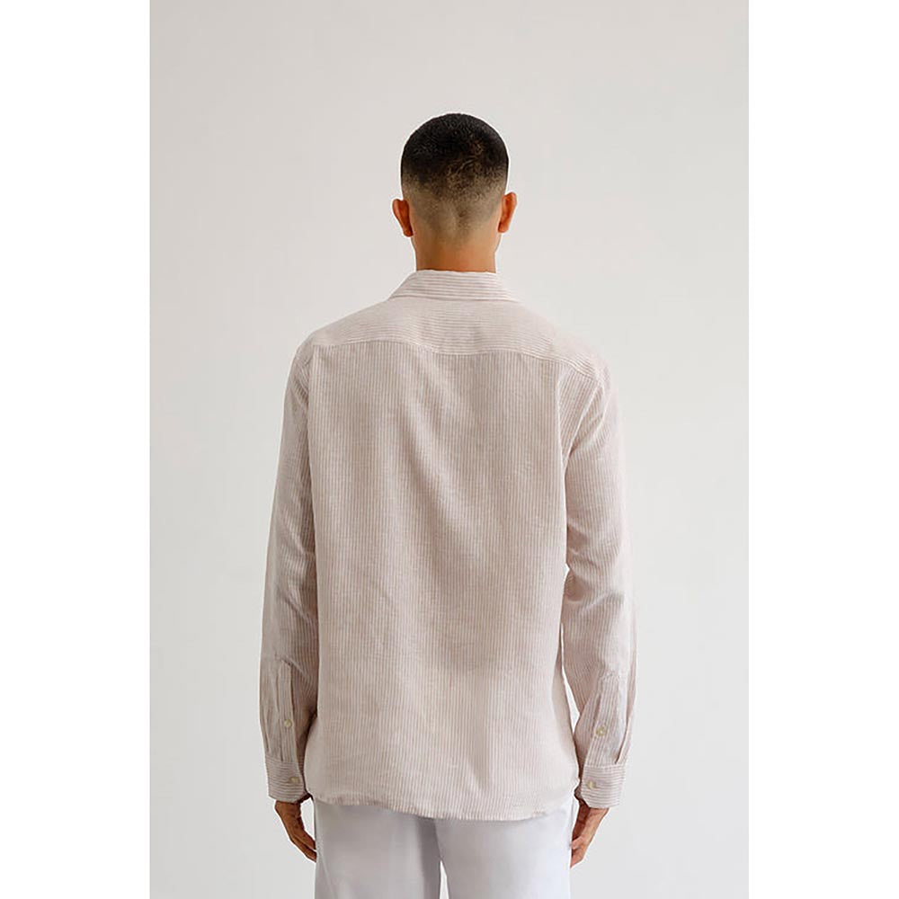 No Grey Area Beige Polo Bloom Shirt