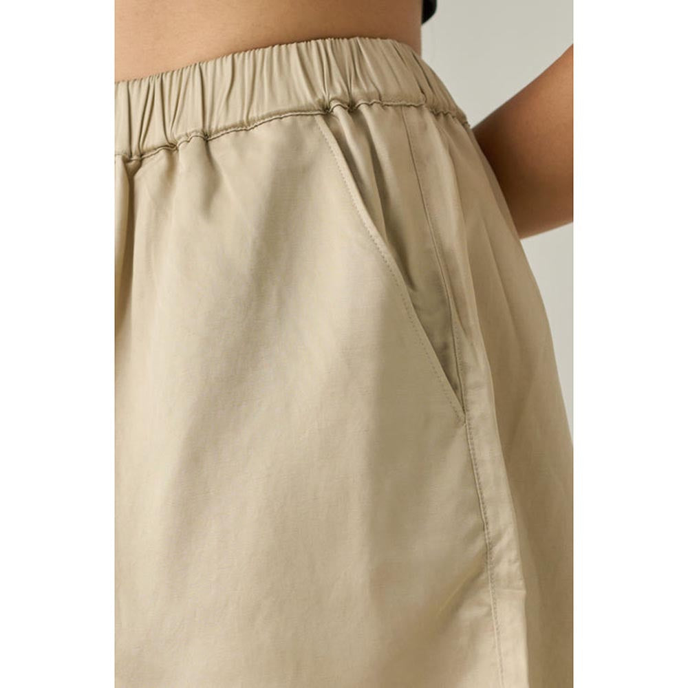 No Grey Area Beige Cupro Shorts