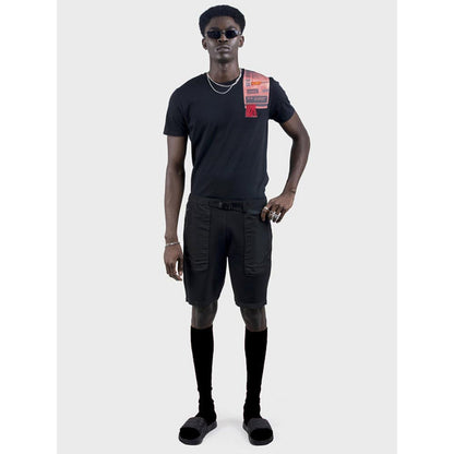 No Grey Area Black Grey Area Gunmetal Buckle Shorts