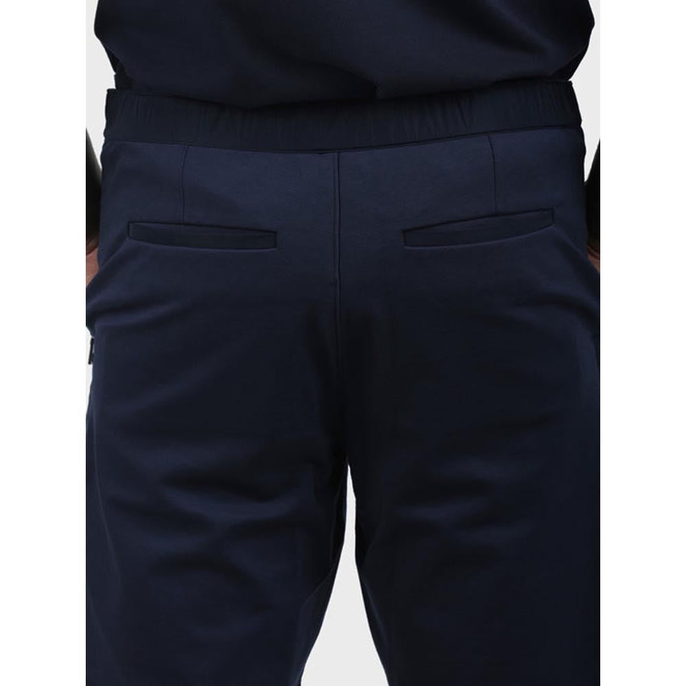 No Grey Area Navy Blue Grey Area Gunmetal Buckle Shorts