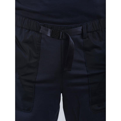 No Grey Area Navy Blue Grey Area Gunmetal Buckle Shorts