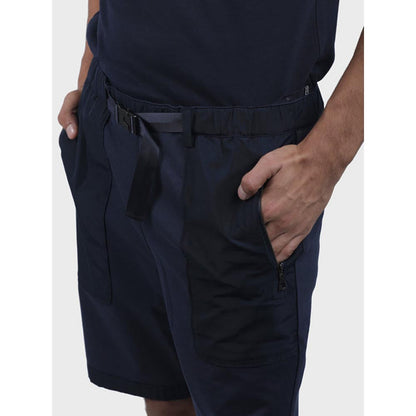 No Grey Area Navy Blue Grey Area Gunmetal Buckle Shorts