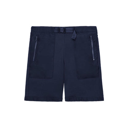 No Grey Area Navy Blue Grey Area Gunmetal Buckle Shorts