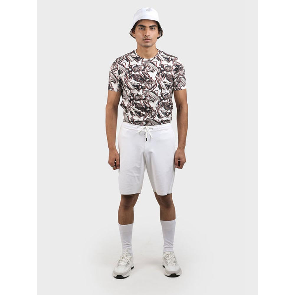 No Grey Area White The Grey Area Bonded Shorts