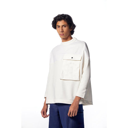 No Grey Area Off White Giant Pocket Sweatshirt