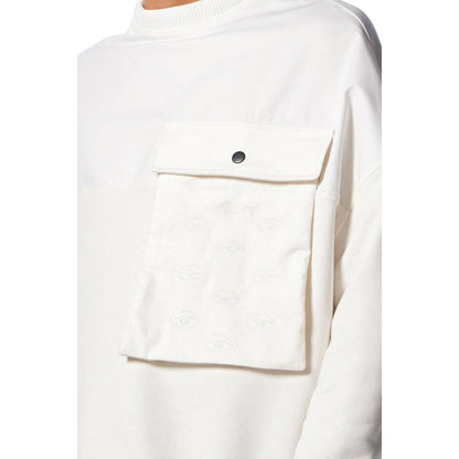 No Grey Area Off White Giant Pocket Sweatshirt