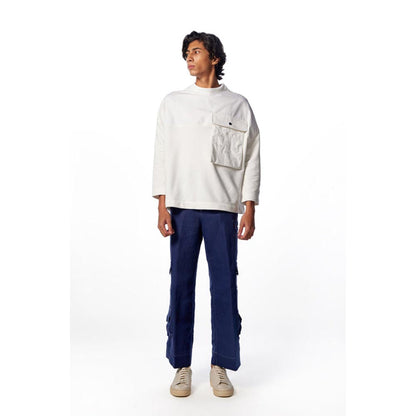 No Grey Area Off White Giant Pocket Sweatshirt