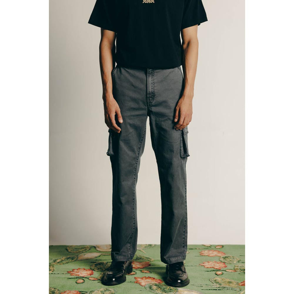 No Grey Area Grey Twill Cargo Pants