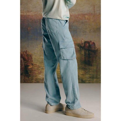 No Grey Area Blue Corduroy Cargo Pants Sky