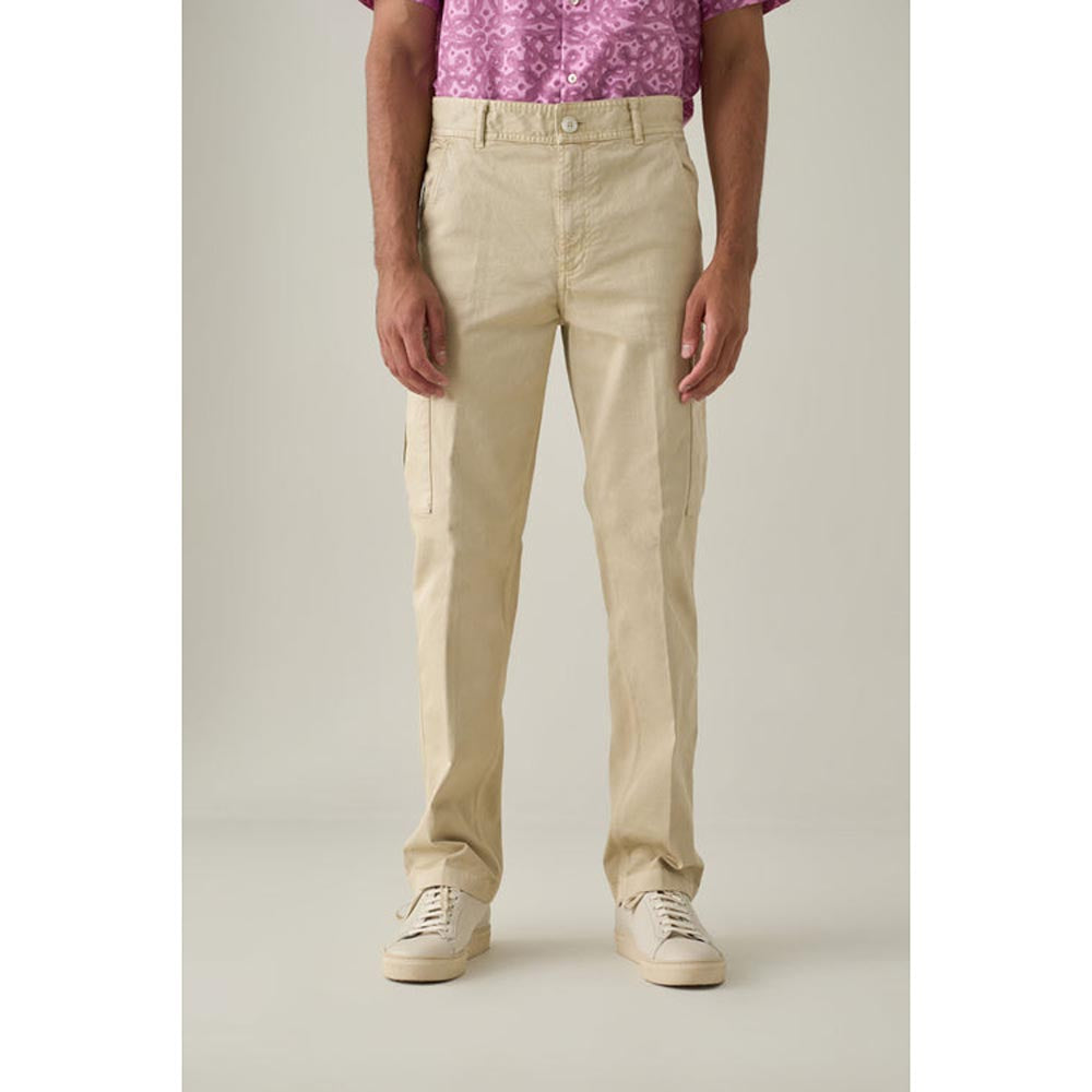 No Grey Area Beige Twill Cargo Rice