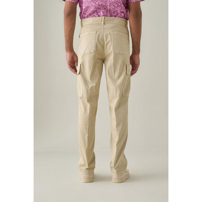 No Grey Area Beige Twill Cargo Rice
