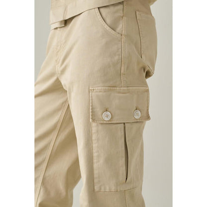 No Grey Area Beige Twill Cargo Rice