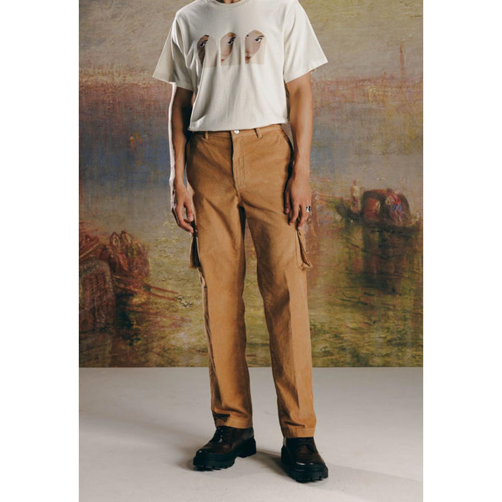 No Grey Area Tan Corduroy Cargo Pants