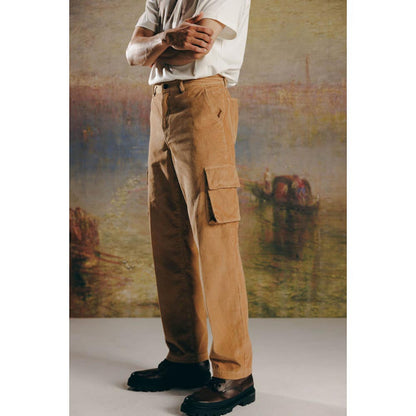No Grey Area Tan Corduroy Cargo Pants